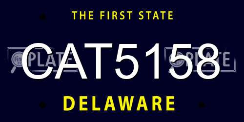 CAT5158 Delaware License Plate