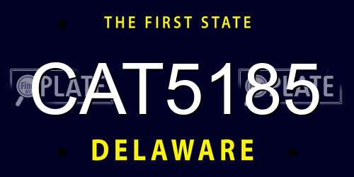 CAT5185 Delaware License Plate
