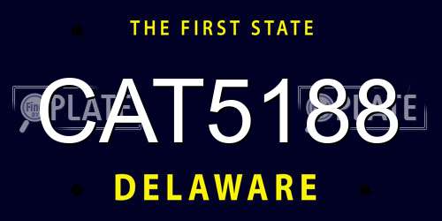 CAT5188 Delaware License Plate