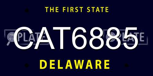 CAT6885 Delaware License Plate
