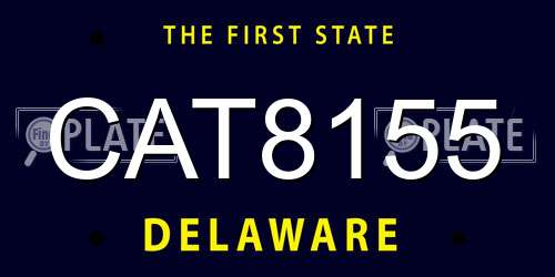 CAT8155 Delaware License Plate