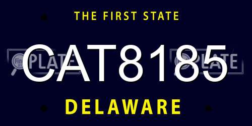 CAT8185 Delaware License Plate