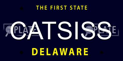CATSISS Delaware License Plate