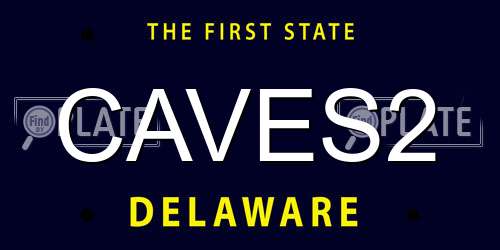 CAVES2 Delaware License Plate