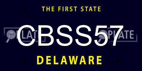 CBSS57 Delaware License Plate