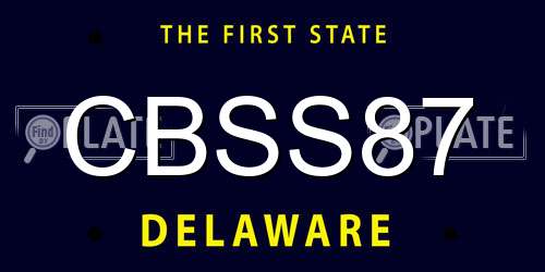 CBSS87 Delaware License Plate