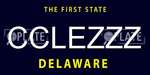 CCLEZZZ Delaware License Plate
