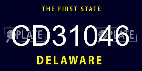 CD31046 Delaware License Plate