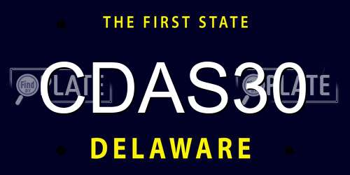CDAS30 Delaware License Plate