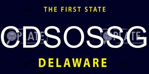 CDSOSSG Delaware License Plate