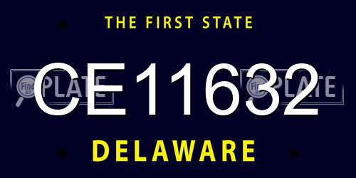 CE11632 Delaware License Plate