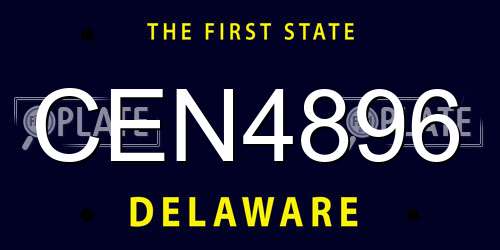 CEN4896 Delaware License Plate