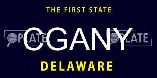 CGANY Delaware License Plate