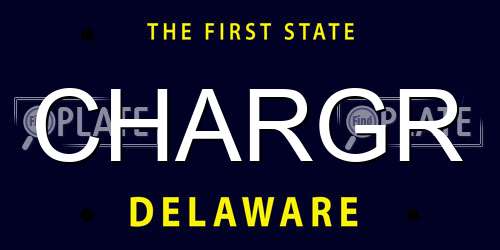 CHARGR Delaware License Plate