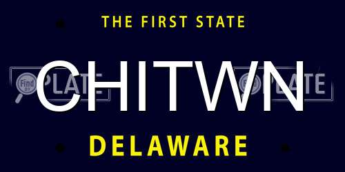 CHITWN Delaware License Plate