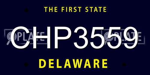 CHP3559 Delaware License Plate