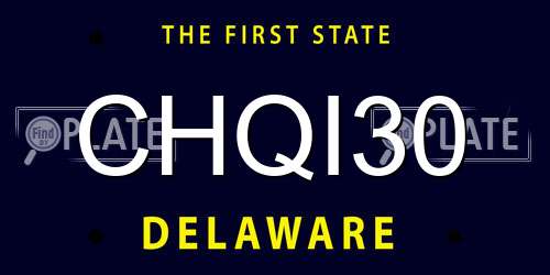 CHQI30 Delaware License Plate