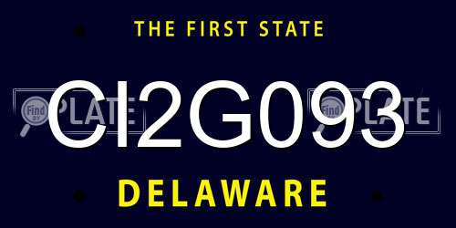 CI2G093 Delaware License Plate