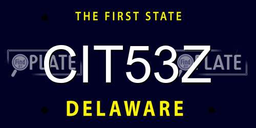 CIT53Z Delaware License Plate