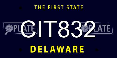 CIT832 Delaware License Plate