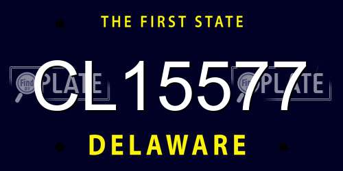 CL15577 Delaware License Plate
