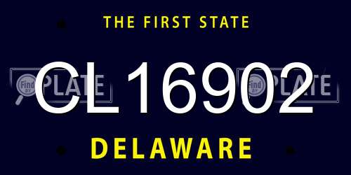 CL16902 Delaware License Plate