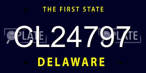 CL24797 Delaware License Plate