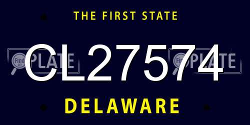 CL27574 Delaware License Plate