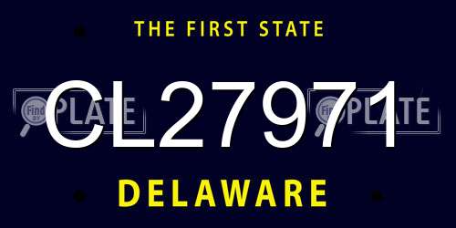 CL27971 Delaware License Plate