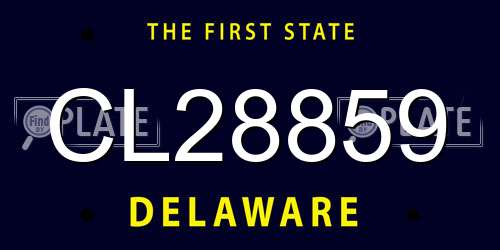 CL28859 Delaware License Plate
