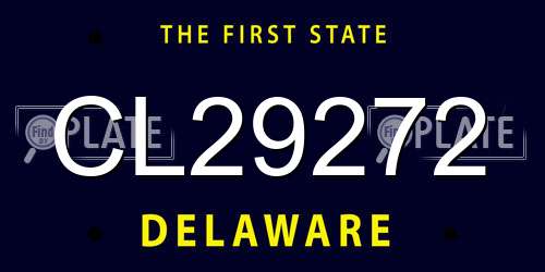 CL29272 Delaware License Plate
