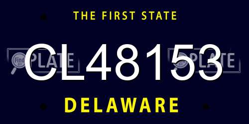 CL48153 Delaware License Plate