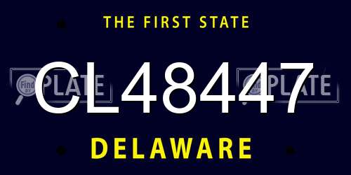 CL48447 Delaware License Plate