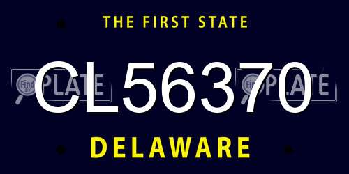 CL56370 Delaware License Plate