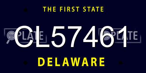 CL57461 Delaware License Plate