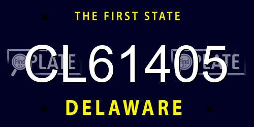 CL61405 Delaware License Plate
