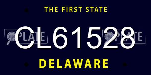 CL61528 Delaware License Plate