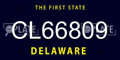 CL66809 Delaware License Plate