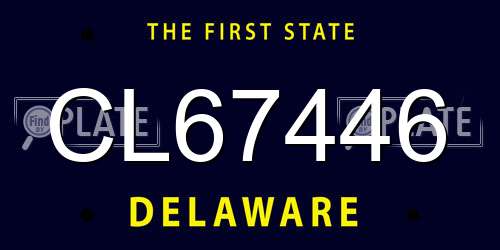 CL67446 Delaware License Plate