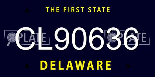CL90636 Delaware License Plate