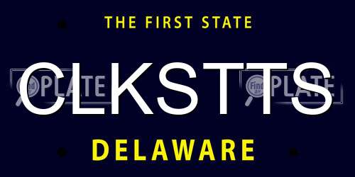 CLKSTTS Delaware License Plate