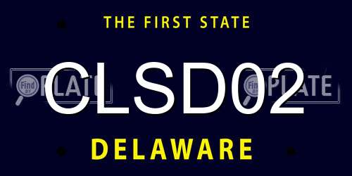 CLSD02 Delaware License Plate