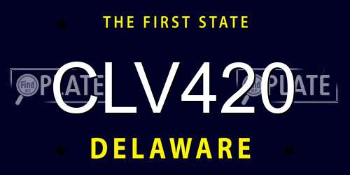 CLV420 Delaware License Plate