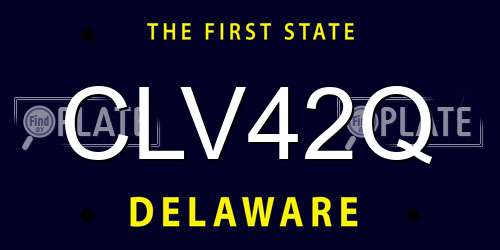 CLV42Q Delaware License Plate