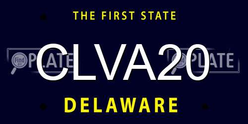 CLVA20 Delaware License Plate
