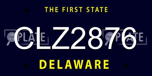 CLZ2876 Delaware License Plate