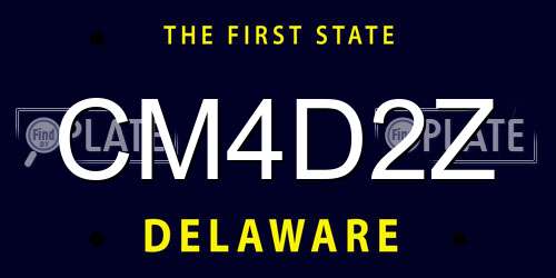 CM4D2Z Delaware License Plate