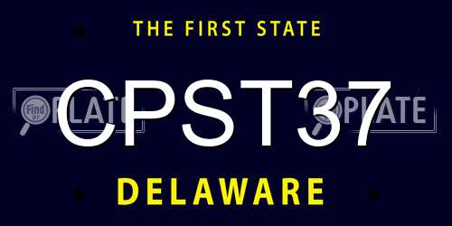 CPST37 Delaware License Plate