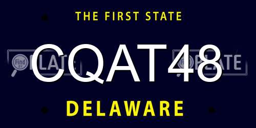 CQAT48 Delaware License Plate