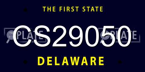 CS29050 Delaware License Plate